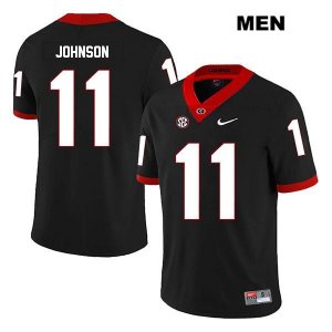 Men's Georgia Bulldogs NCAA #11 Jermaine Johnson Nike Stitched Black Legend Authentic College Football Jersey ELV8054UB